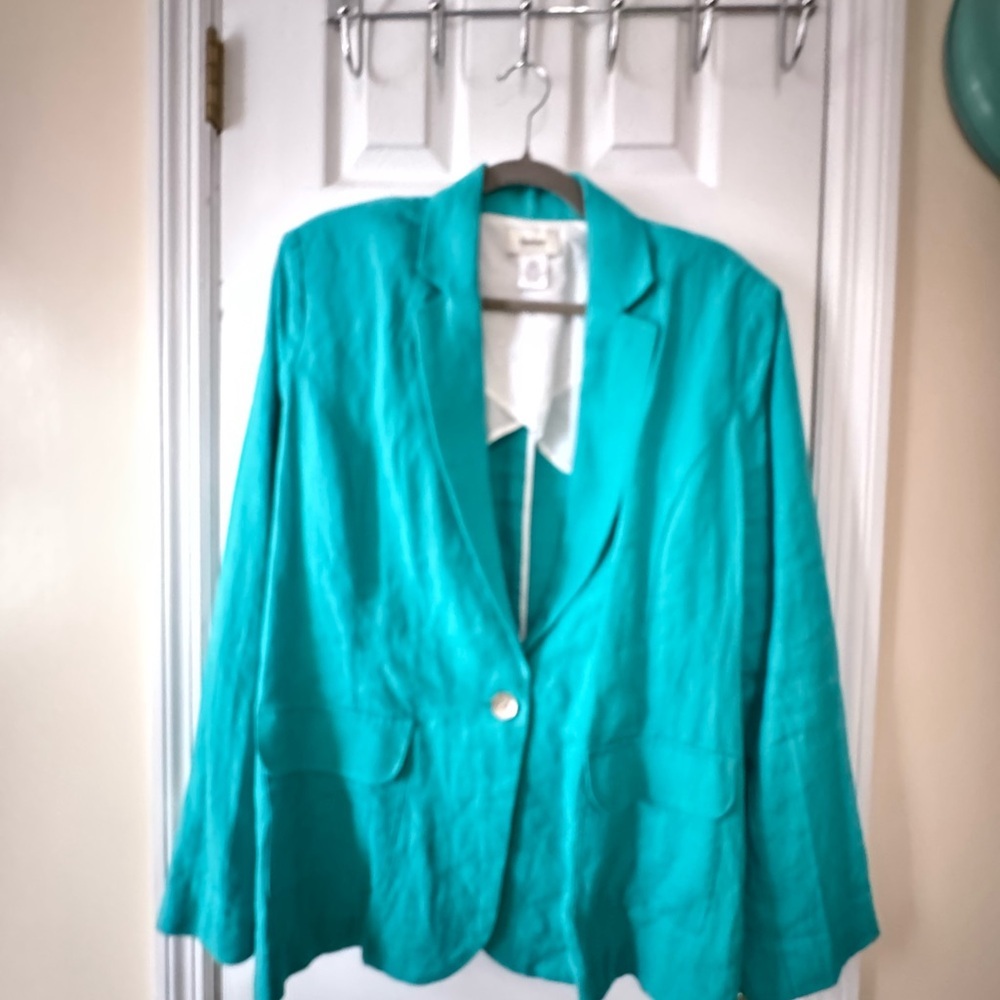 Neiman Marcus Vibrant Teal Blazer